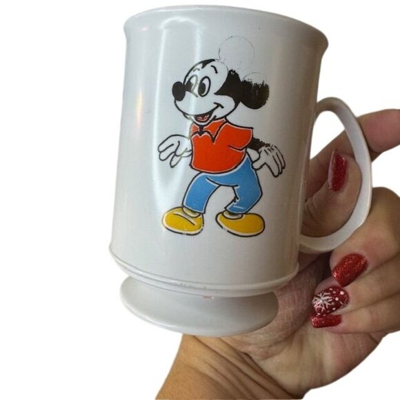 Vintage Walt Disney Productions Mickey & Minnie Mouse Stackable Mugs Set Of 6 - Picture 7 of 9